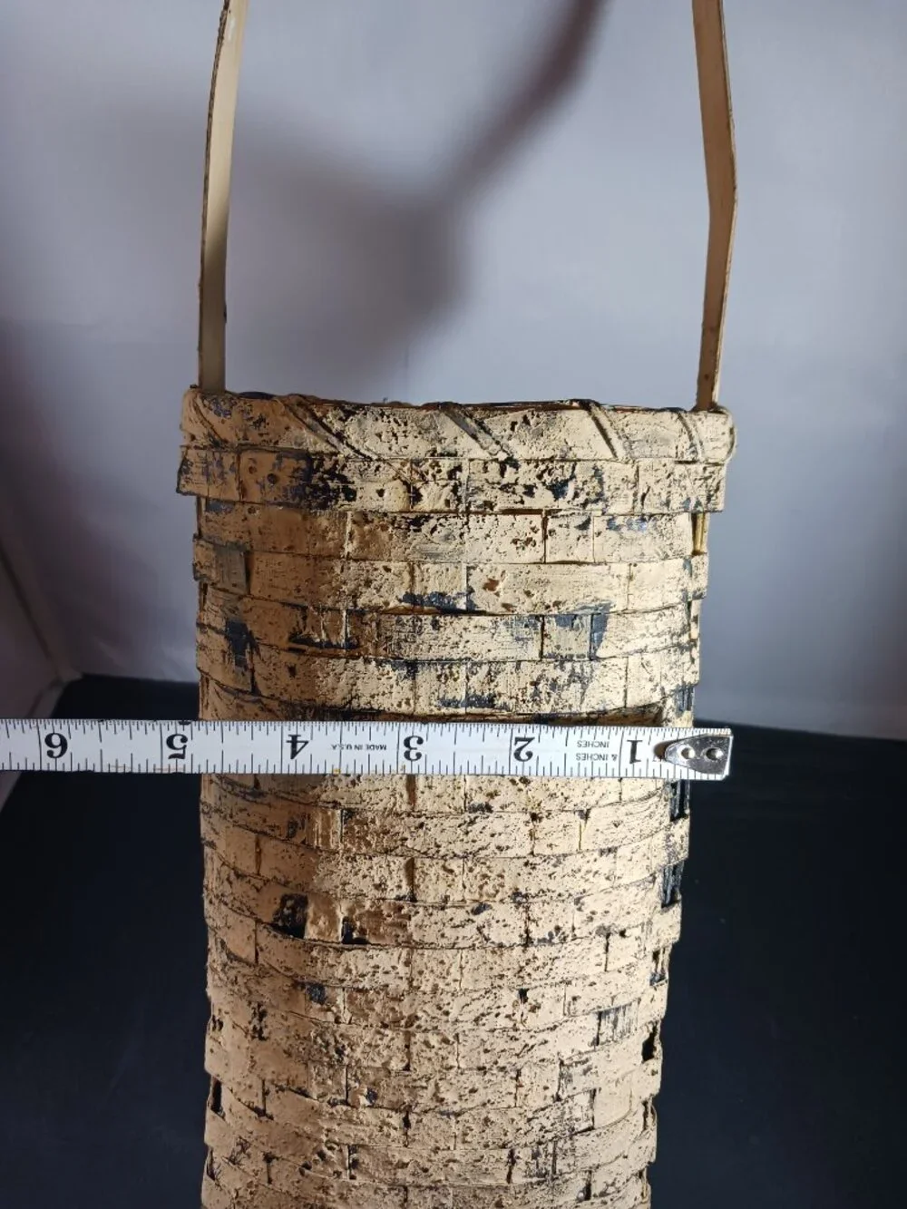 Primitive Style Wicker Wall Hanging Basket